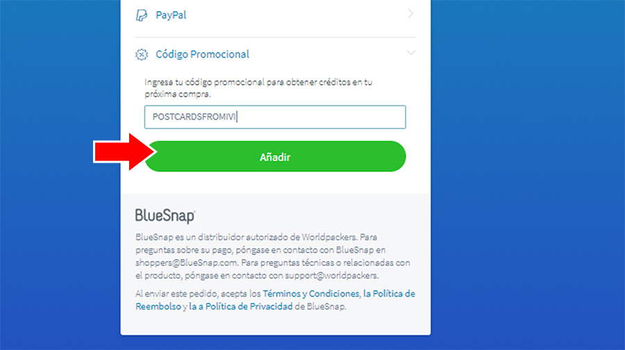 código promocional worldpackers
