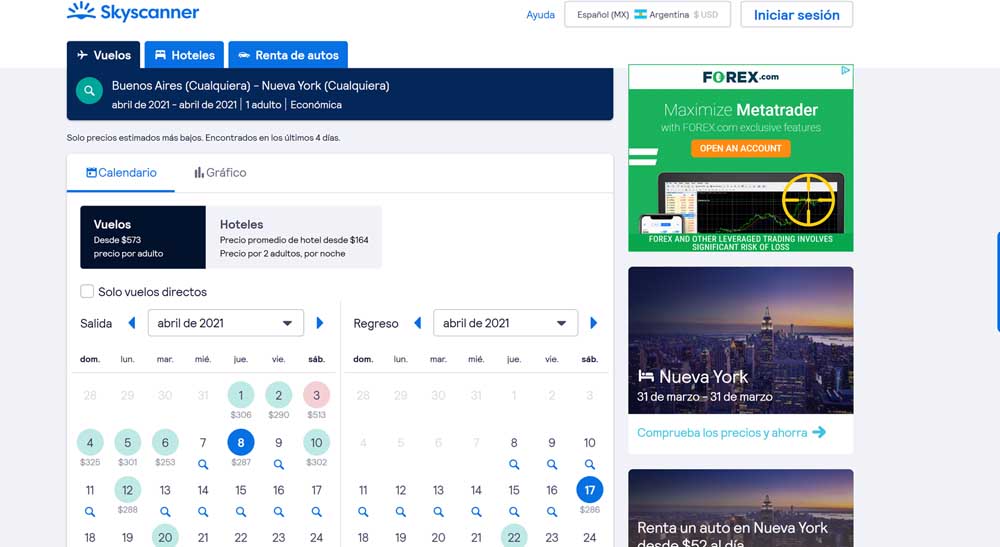 Cómo usar Skyscanner