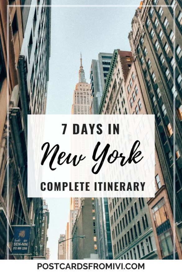 New York 7 day itinerary