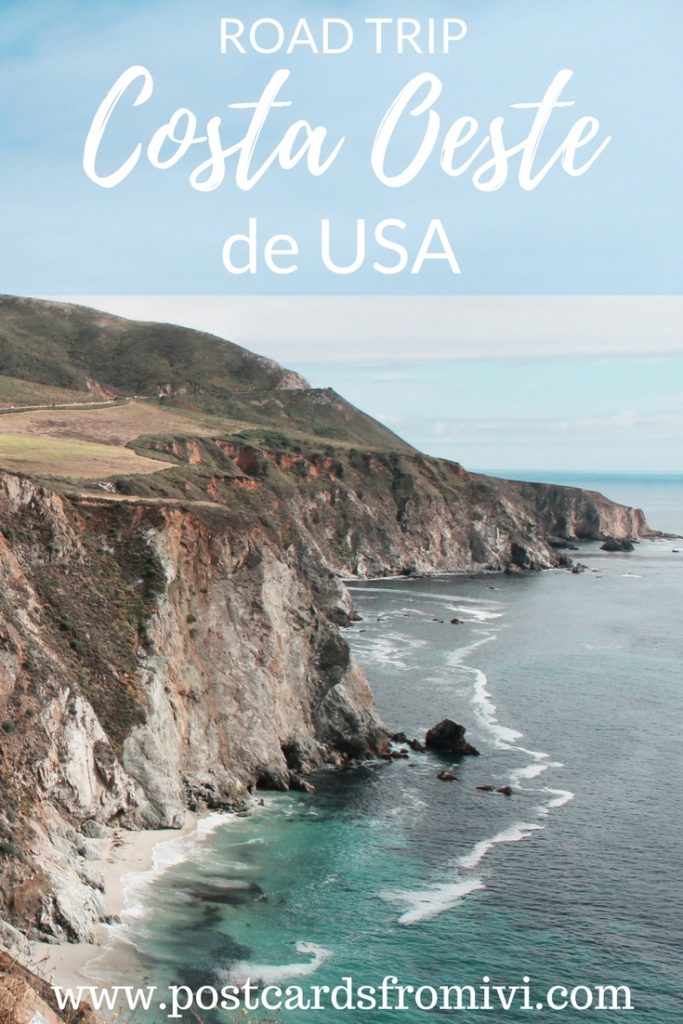 Viaje por la Costa Oeste de Estados Unidos en Auto - con mapa